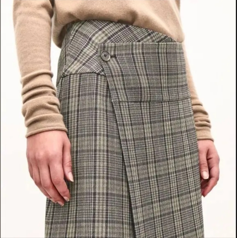 EUC COS Plaid Wrap Skirt